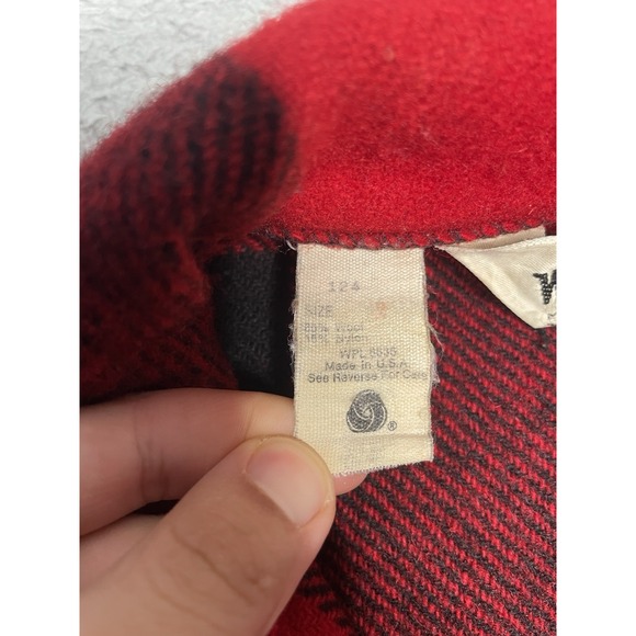 Vintage 70s Woolrich Wool Buffalo Plaid Shacket Shirt Jacket Mens M Made In USA - Picture 6 of 11